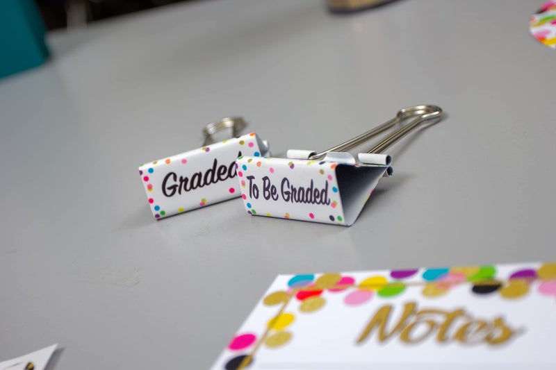 Teacher Created Resources Teacher Confetti Classroom Management Large Binder Clips - Image 2